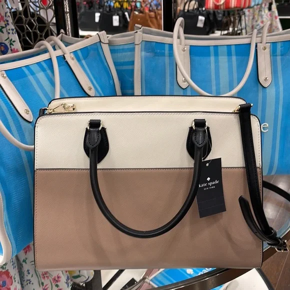 Kate Spade Madison Colorblock Saffiano Leather Medium Satchel
Tstd Hazelnut
NWT - Picture 13 of 16
